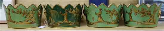 Two pairs of toleware style planters